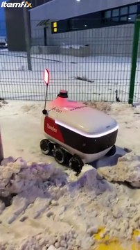 Ce robot livreur est en galère dans la neige... la technologie ne résout pas tout