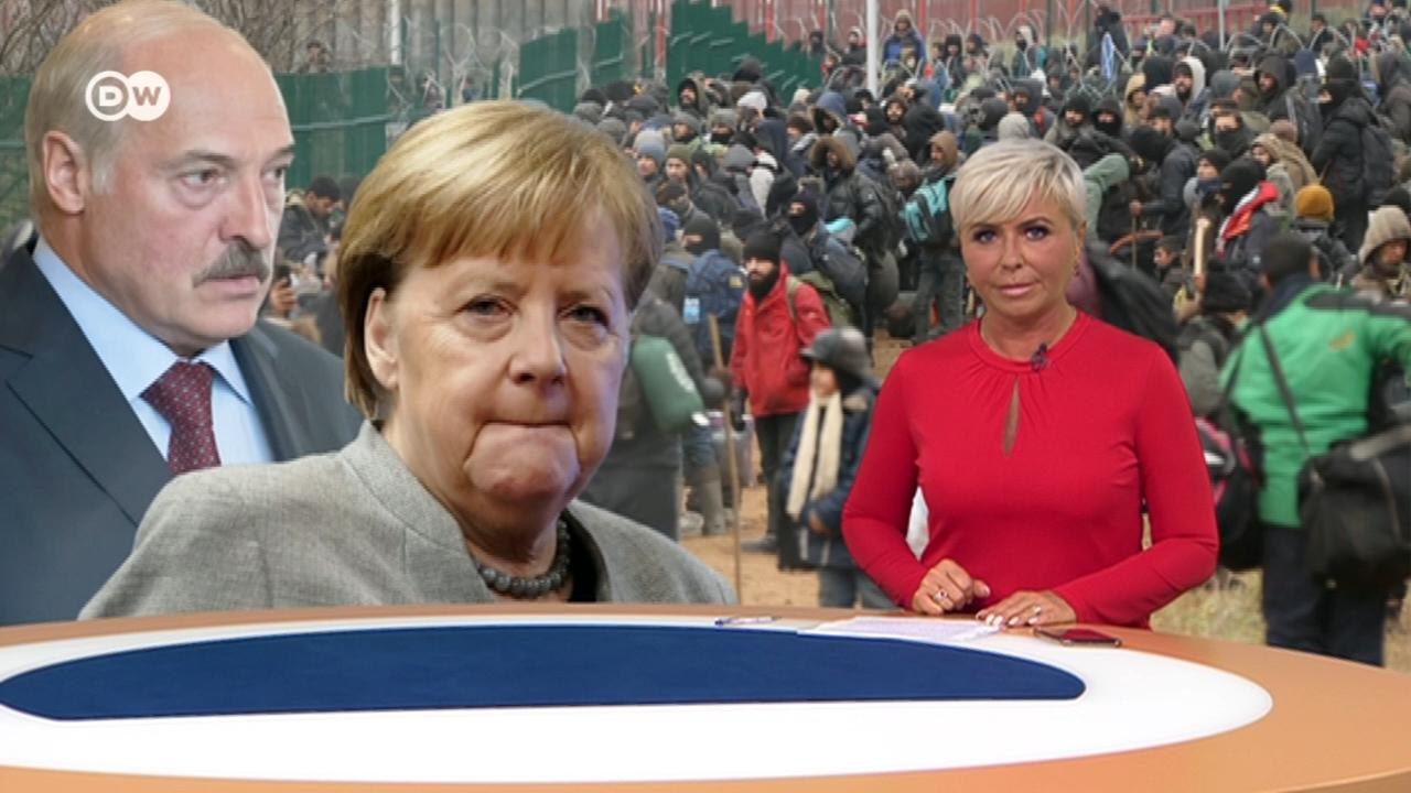 Второй звонок Меркель Лукашенко: Минск просит ЕС пустить 2 тысячи мигрантов. DW Новости (18.11.2021)