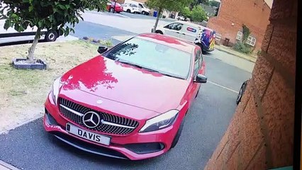 Reversing Car Rips Off Bumper