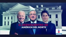 López Obrador se reúne con Justin Trudeau y Kamala Harris en Washington D. C.