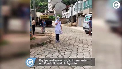 Tải video: Equipe realiza vacinação intinerante em Venda Nova do Imigrante