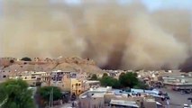 Huge sand Storm in the City