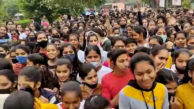 विद्यार्थी परिषद का रन विद लाडली मैराथन, कोविड प्रोटोकॉल गायब