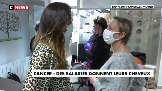 Cancer : des salariés donnent leurs cheveux