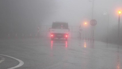 Bolu Dağı'nda sağanak ve yoğun sis etkili oluyor