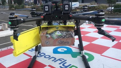 Champagne, huîtres, champignons... le marché de Rungis teste la livraison par drone