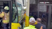 Üsküdar'da iki İETT otobüsü çarpıştı!