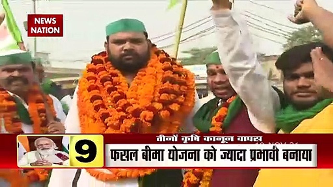 Farmers celebrate with ‘Jalebis’ as PM Modi repeals farm laws