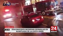 Chorrillos: bomberos lograron controlar geomalla incendiada en Costa Verde tras una hora