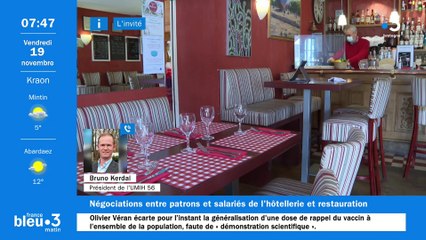 Bruno Kerdal, UMIH, sur les négociations dans l'hôtellerie-restauration