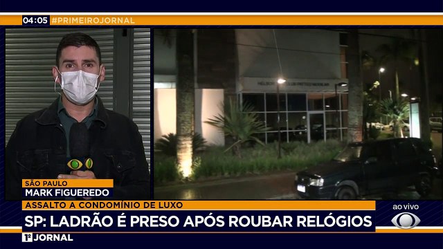 Um assalto em um condomínio de alto padrão terminou com um suspeito preso e vários relógios recuperados, em Mogi das Cruzes, na Grande São Paulo. O roubo deu errado porque o dono chegou no momento em que os bandidos fugiam do local.