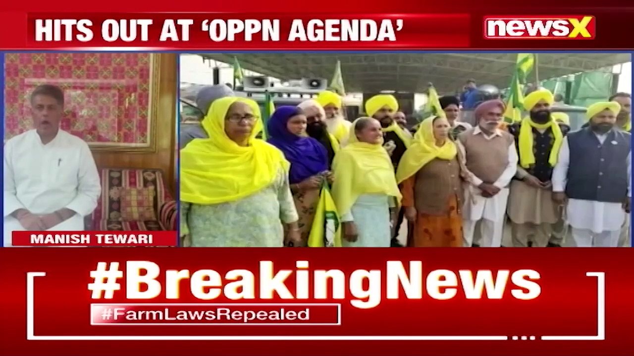 'I Would Like To Congratulate All Farmers' Manish Tewari On NewsX NewsX