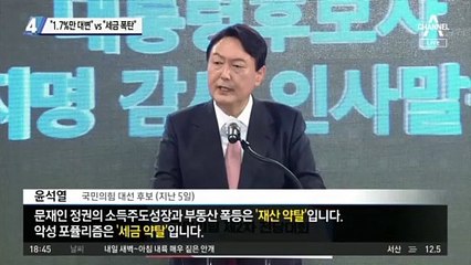“1.7%만 대변” vs “세금 폭탄”…이재명-윤석열 세금 놓고 정면충돌