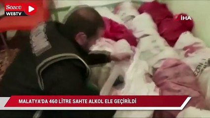 Malatya’da 460 litre sahte alkol ele geçirildi