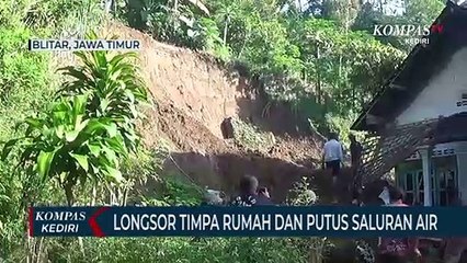 Tebing Setinggi 10 Meter Longsor dan Menimpa Rumah Warga