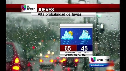 Alta probabilidad de lluvias desde horas de la noche