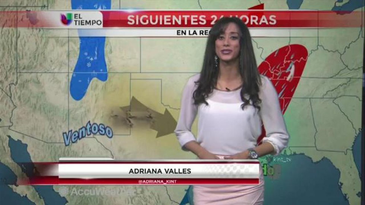 Pronóstico del tiempo con Adriana Valles - Diciembre 22, 2015 Posibilidad de agua nieve y Nieve
