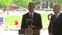 Barack Obama durante su visita a Orlando