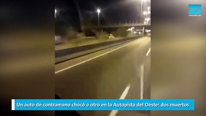 Un auto de contramano chocó a otro en la Autopista del Oeste dos muertos