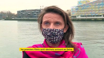 Rouen installe des filets anti-déchets sur la Seine et ses affluents pour lutter contre la pollution