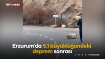 Erzurum'da 5,1 büyüklüğünde deprem: Hınıs kara yolunda heyelan