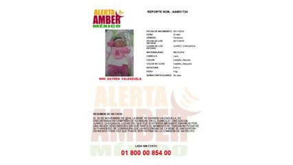 LOCALIZAN BEBE ROBADA