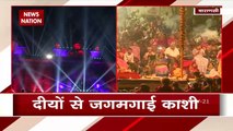 Ganga Ghat lit up with 15 lakh diyas on Dev Diwali 2021 in Varanasi
