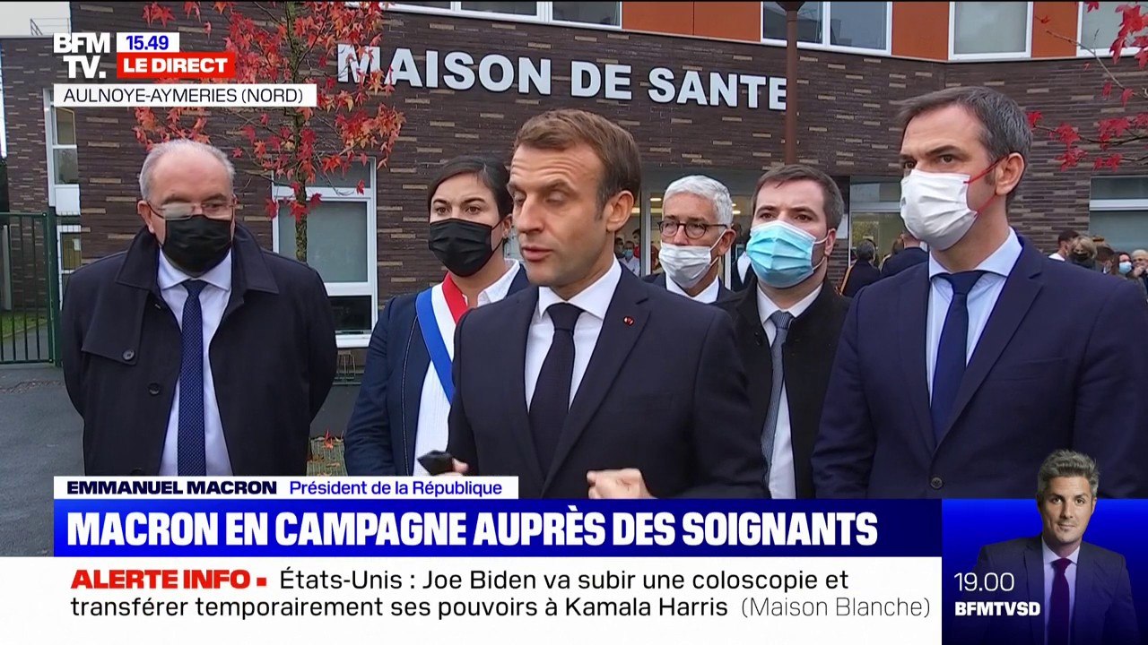 Emmanuel Macron: "On va continuer de déployer, dans les zones où il y a le  plus besoin de médecins, une mobilisation pour aider et inciter à  l'installation" - Vidéo Dailymotion