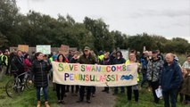 Campaigners across Kent unite again to protest against the construction of the London Resort in Greenhithe