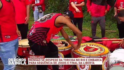 O Flamengo ainda tem dois jogos pelo Brasileirão, mas ambos acontecem no Sul. Depois, o Mengão vai direto para o Uruguai, onde acontece a final da Libertadores, contra o Palmeiras. Teve festa de despedida hein?#OsDonosDaBola