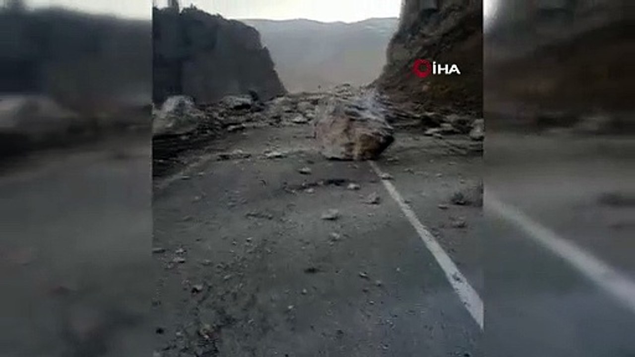 Erzurum'daki deprem heyelana neden oldu, karayolu ulaşıma kapandı!