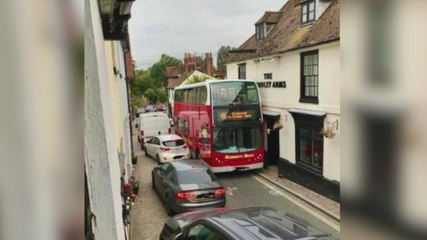 The owner of one of the oldest pubs in Kent says her business is being beaten and bruised by careless motorists.