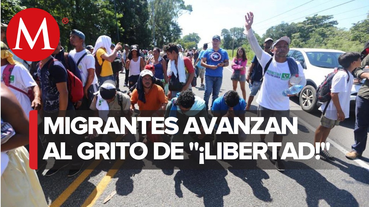 Avanza nueva Caravana en Chiapas integrada por 3 mil migrantes