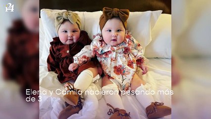 Madre tuvo dos adorables niñas que cautivan internet con su gran tamaño