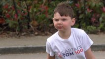 Kings Hill boy smashes target of walking 100 steps without crutches