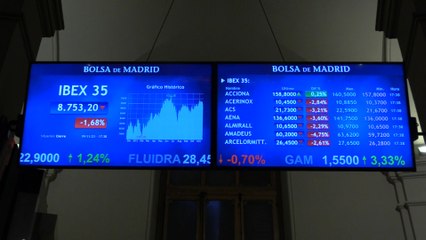La bolsa española pierde un 1,68 % y cierra la peor semana del año