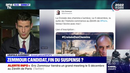 Éric Zemmour tiendra un meeting le 5 décembre au Zénith de Paris