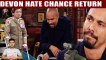CBS Young And The Restless Devon is angry, worried when Chance returns and becomes Dominic's father