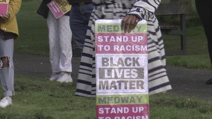 Campaigners in Rochester gather on anniversary of George Floyd's death.