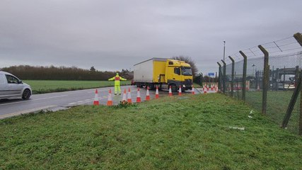 Hundreds of lorries are being held at Manston