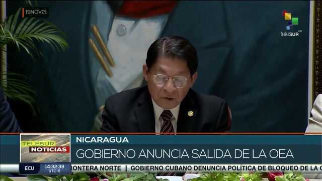 teleSUR Noticias 15:30 19-11: Nicaragua anuncia su retiro de la OEA