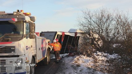 Delays after lorry jack-knifes on the A2