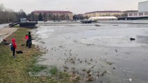 Mystery Man Saves Child From Freezing Pond