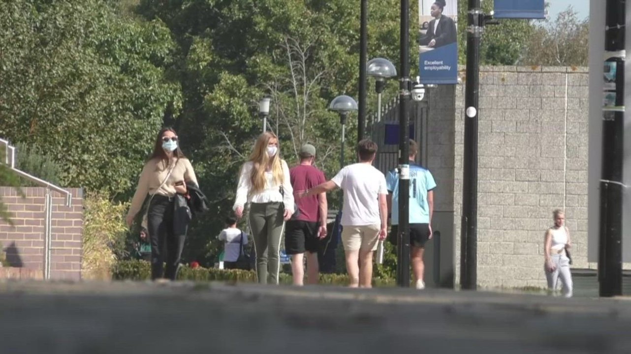 Two students test positive for coronavirus at the University of Kent in Canterbury