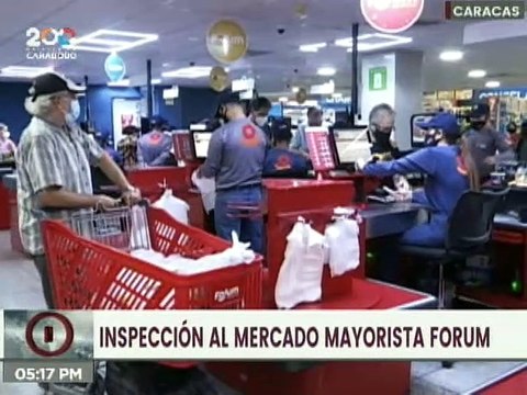 Inspeccionan Mercado Mayorista Fórum para verificar el cumplimiento de las normas de bioseguridad
