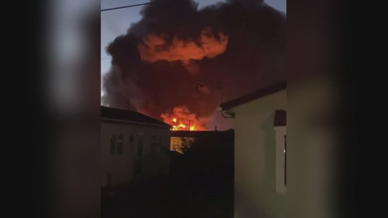 Huge fire breaks out in Hoo