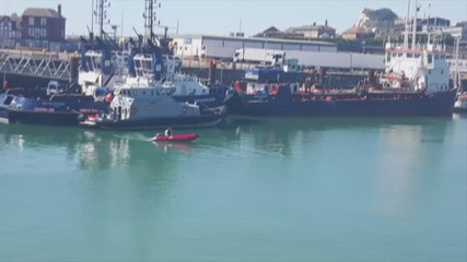 Border Force intercept migrants off the Kent coast
