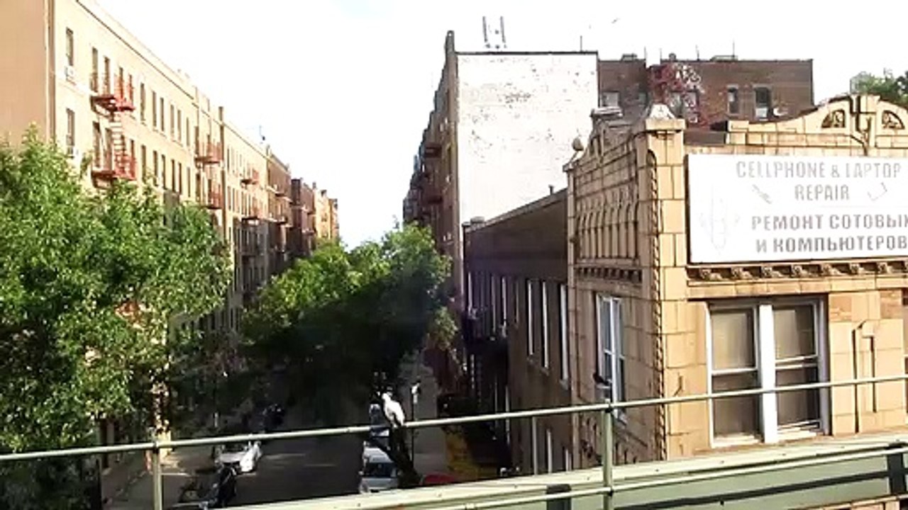 Waiting for Q Train on Elevated Subway near Coney Island