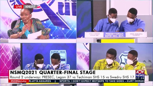 NSMQ2021 Quarter Final Stage: PRESEC, Legon vs Techiman SHS vs Swedru SHS - JoyNews (19-11-21)