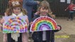 Children have been drawing rainbows to cheer people up during the coronavirus crisis